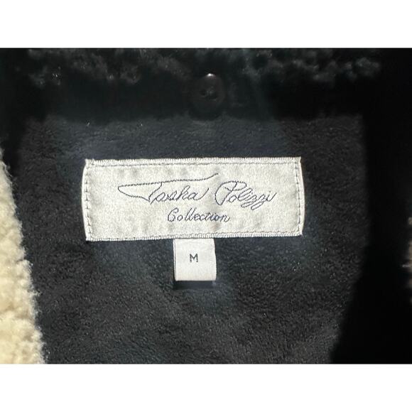 Tasha Polizzi Women's Black Cream Avalanche Jacket Size Med Aztec Snap Button - Picture 3 of 7